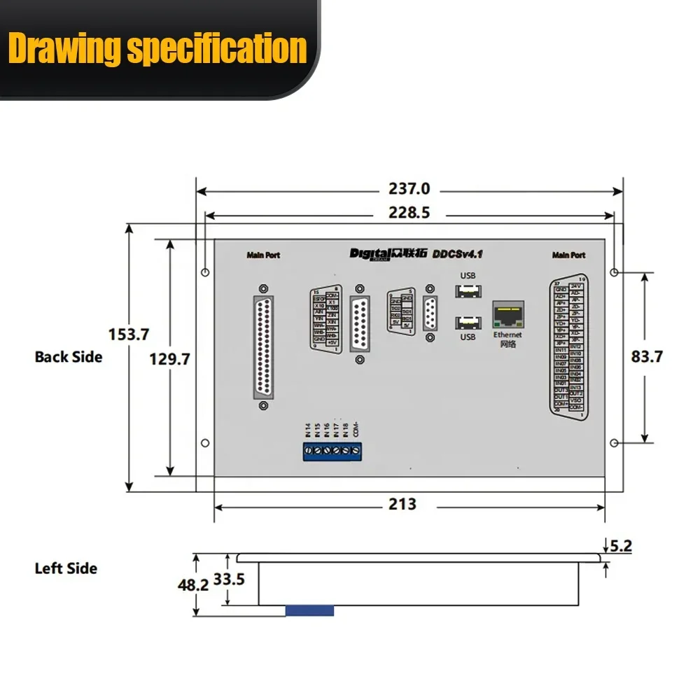 Ddcs V4.1 4 Axis Cnc Offline Controller - 2026 HLTNC Newest DDCS V4.1 CNC