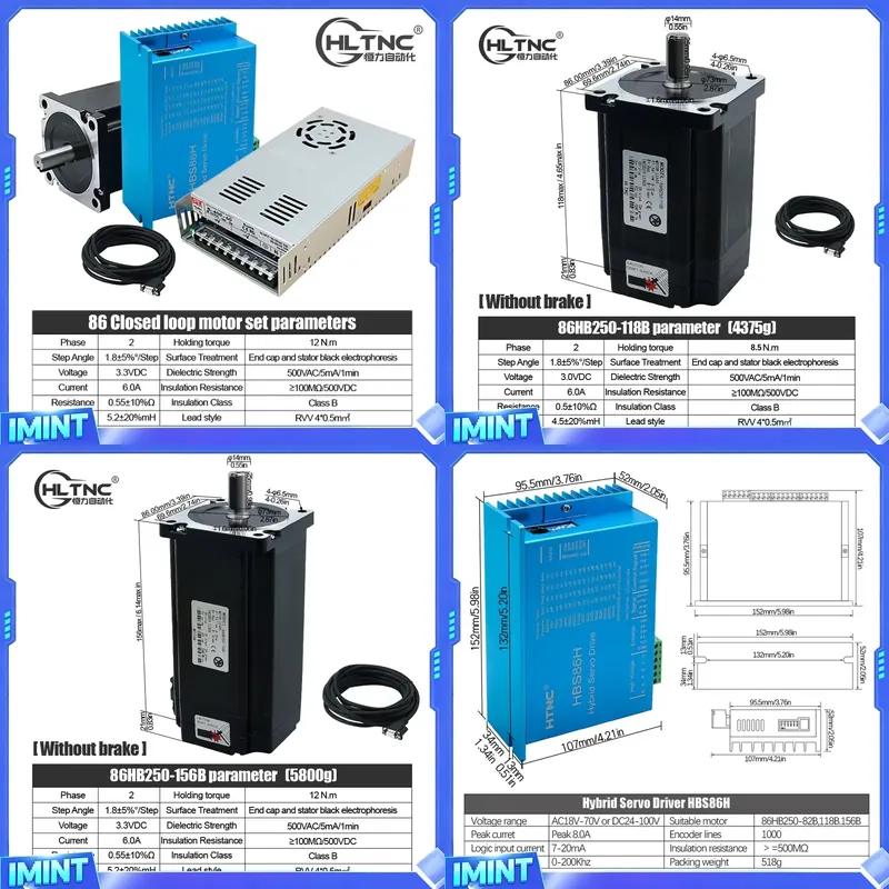 HLTNC Nema 34 Closed Loop Step - Hybrid Servo Driver Nema 34 8.5Nm 评论和价格